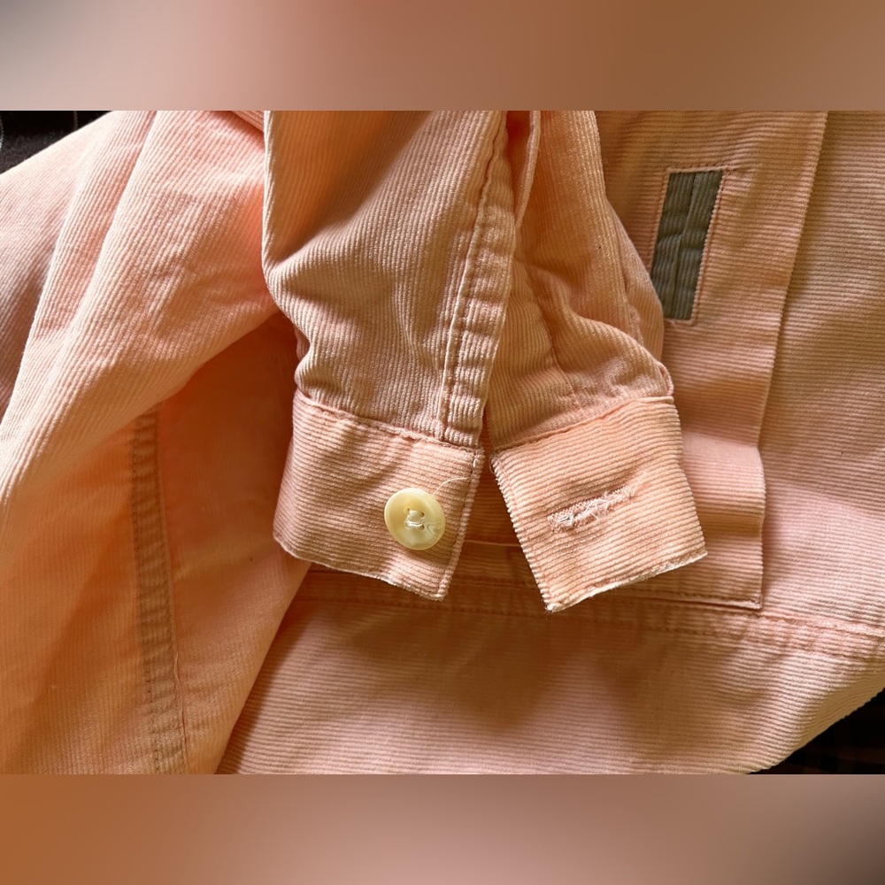 Izod Peach and Khaki Long Sleeve Shirt - Picture 16 of 17